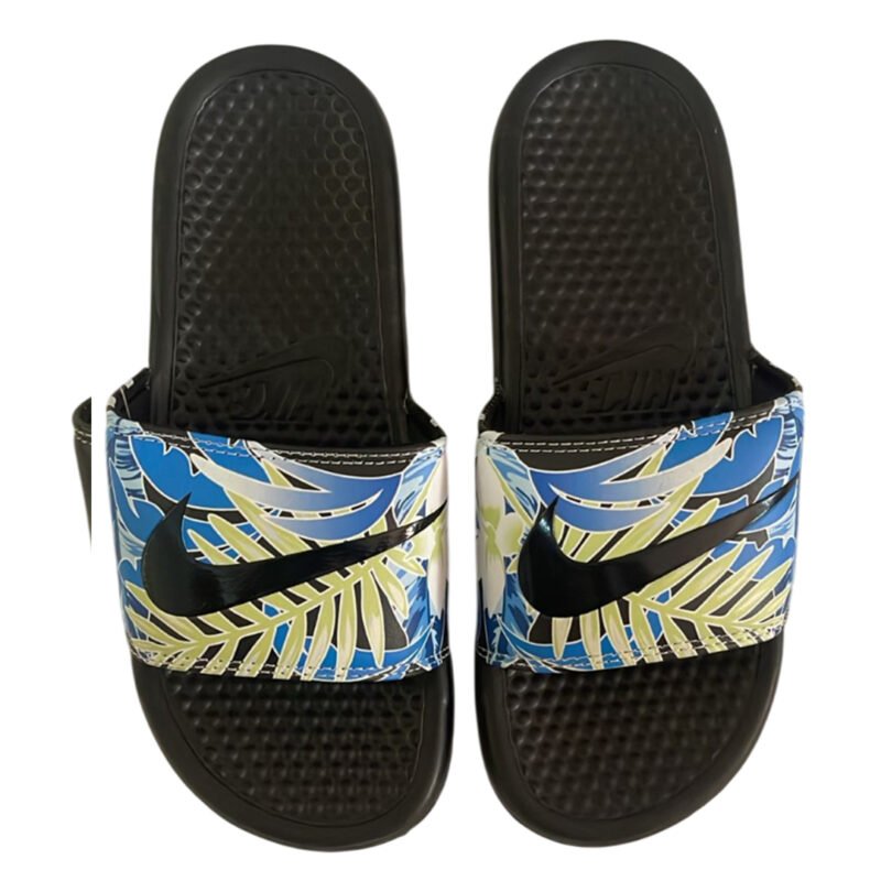 NikeBenassiJdiSlidesblackPrintedblue Trendy and Sporty
