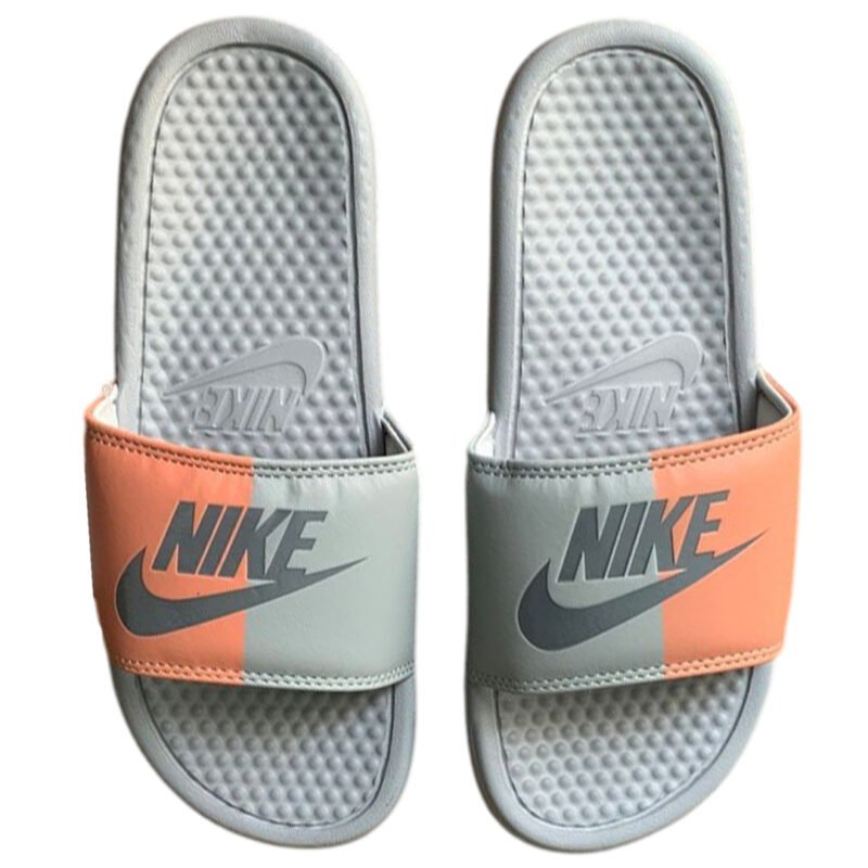 NikeBenassiJdiSlidesgreywithorangegreyface Trendy and Sporty