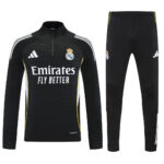 Real Madrid 2025-26 Half-Zip Tracksuit Black - Image 2
