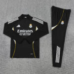 Real Madrid 2025-26 Half-Zip Tracksuit Black - Image 4