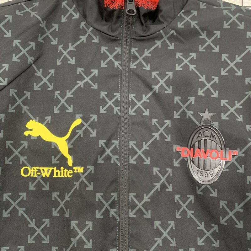 ⁦AC Milan x Off-White Reversible Windbreaker Jacket⁩ - الصورة ⁦4⁩