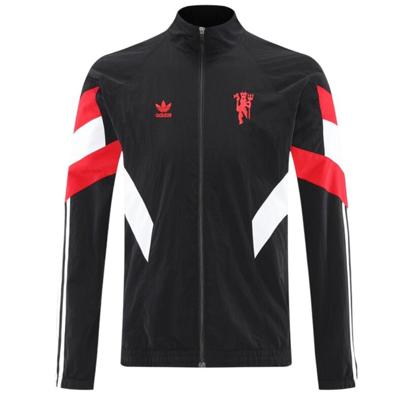 Manchester United 2025-26 Windbreaker Jacket Black - Image 2