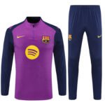 ⁦Barcelona 2025-26 Half-Zip Tracksuit navy purple⁩ - الصورة ⁦2⁩
