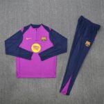 ⁦Barcelona 2025-26 Half-Zip Tracksuit navy purple⁩ - الصورة ⁦4⁩