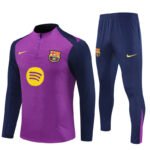 Barcelona 2025-26 Half-Zip Tracksuit navy purple