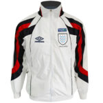 England 2025-26 Retro Style White Windbreaker Jacket