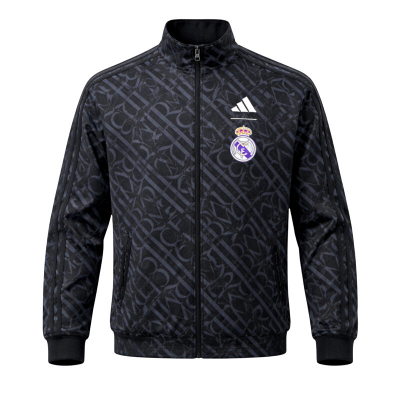 ⁦Real Madrid 2024-25 Reversible Black and Red Dragon Jacket⁩ - الصورة ⁦2⁩