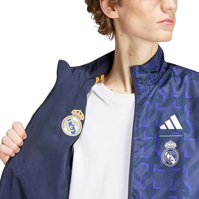 Real Madrid 2025-26 Reversible Windbreaker Navy Jacket - Image 7