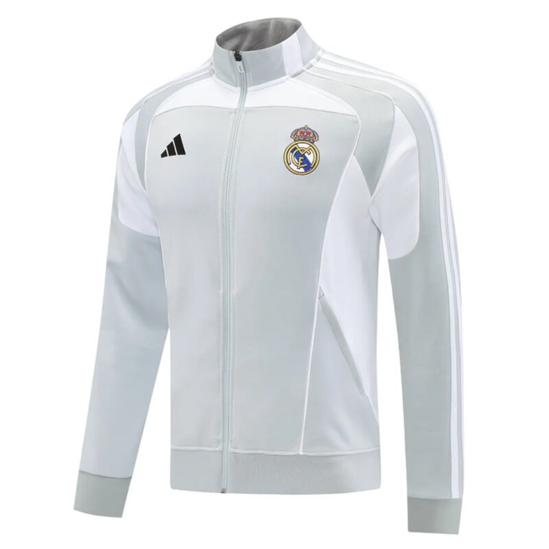 Real Madrid 2026-27 Jacket Full-zip Grey - Image 1