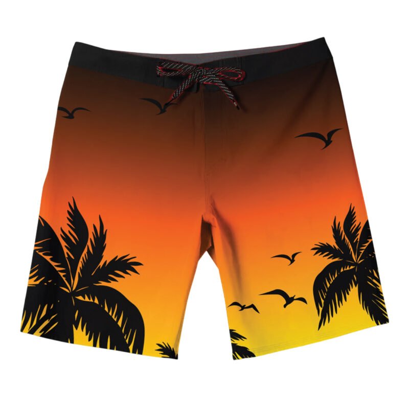 Hawaiian Gradient Palm Sunset Swim Shorts - Image 2