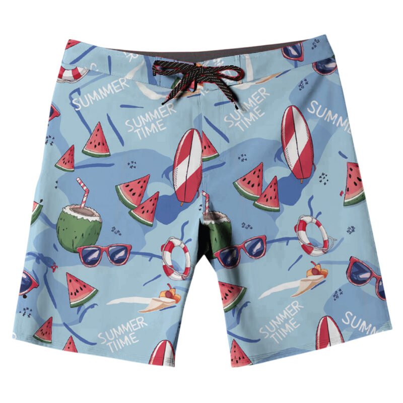 Hawaiian Vibes Tropical Print Swim Shorts - Image 2