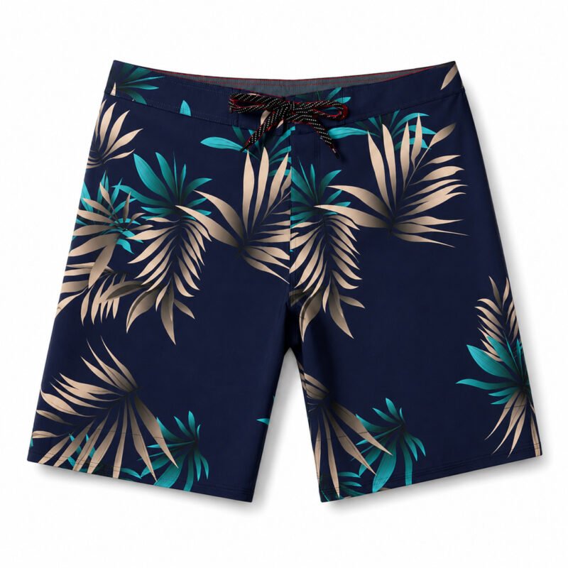 Jungle Tree Tropical Print Swim Shorts - Image 2