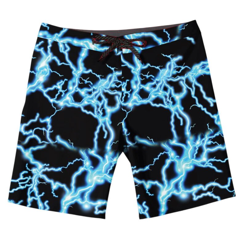Thunder Strike Neon Lightning Swim Shorts - Image 2