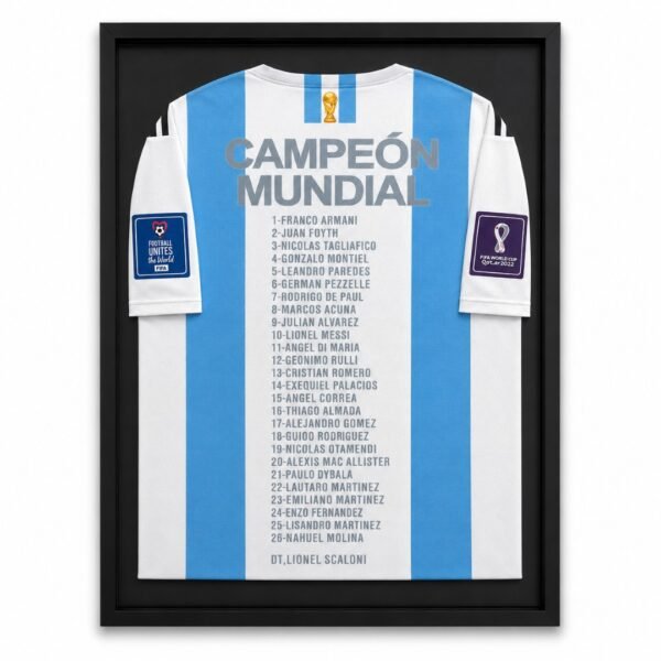 Argentina World Champions Framed Jersey 53*74