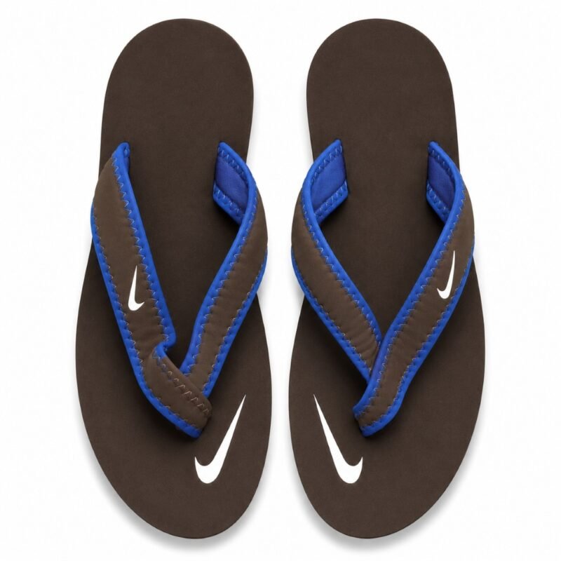 Nike Offcourt Adjust Flip Flops Brown and blue Top - Image 2