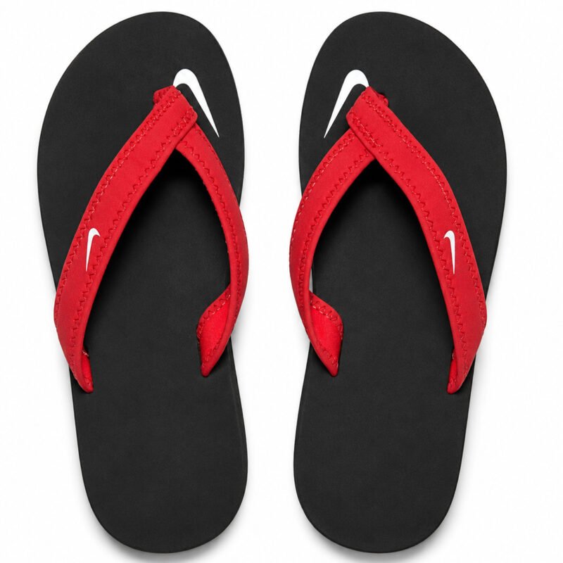 ⁦Nike Offcourt Adjust Flip Flops Black Red Top⁩ - الصورة ⁦2⁩
