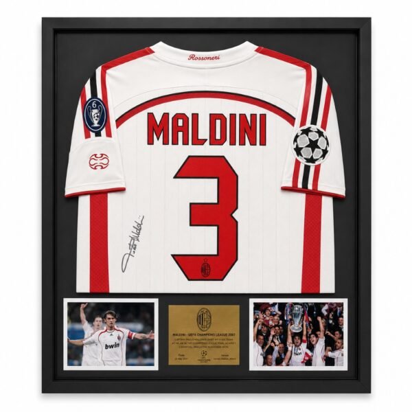 Paolo Maldini AC Milan Framed Jersey 53*74