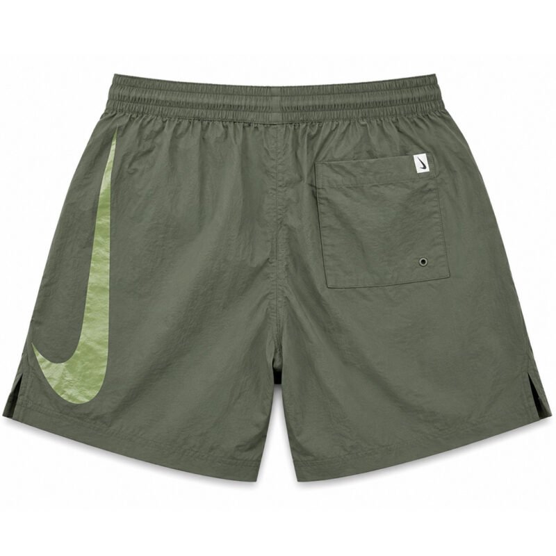 ⁦Nike Swim x Edifice Double Swoosh Olive Green Shorts⁩ - الصورة ⁦2⁩