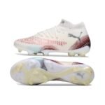 Puma Future 8 White and Red Firm Ground FG Football Boot