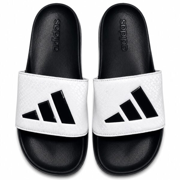 adidas Adilette Black And White Slides